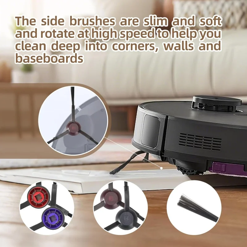 ل ميديا M9 /VCR S10 Plus /Eureka E20 Plus NERE10s E10S /Obode A8 ملحقات فرشاة جانبية رئيسية خرقة فلتر Hepa مكنسة كهربائية