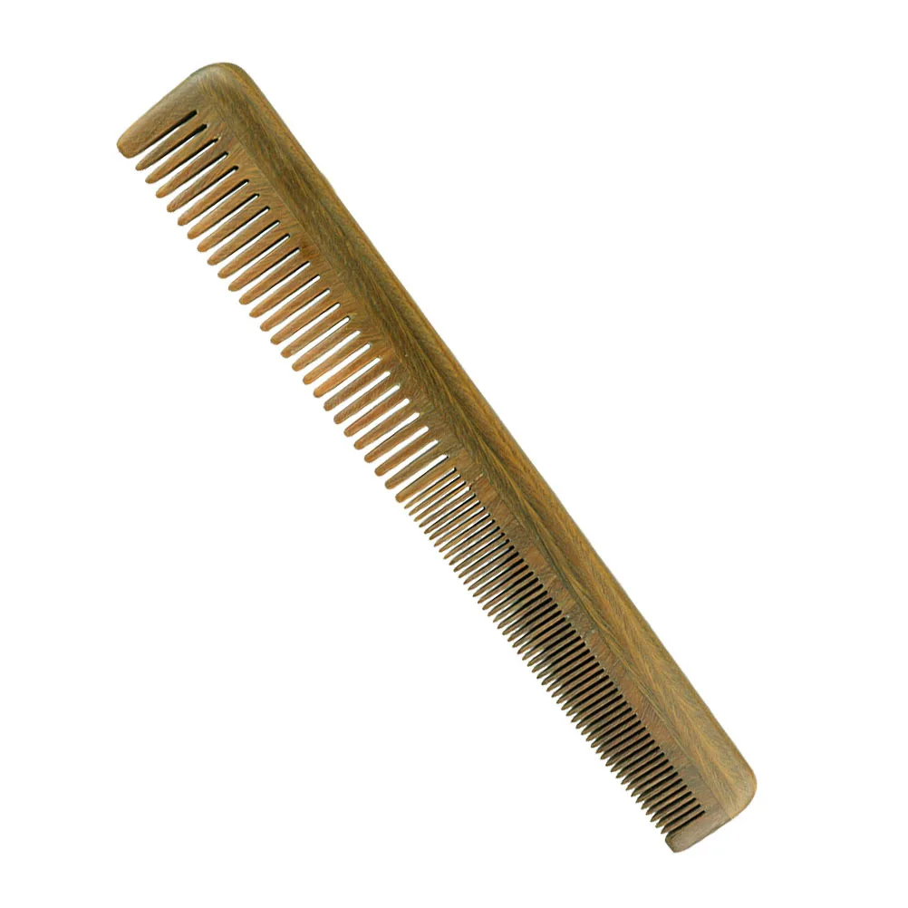 مشط شعر خشبي مصنوع من مادة طبيعية ومضاد للكهرباء الساكنة وأسنان مستديرة ناعمة ومريحة ومحمولة للعناية بفروة الرأس وتصفيف الشعر #2