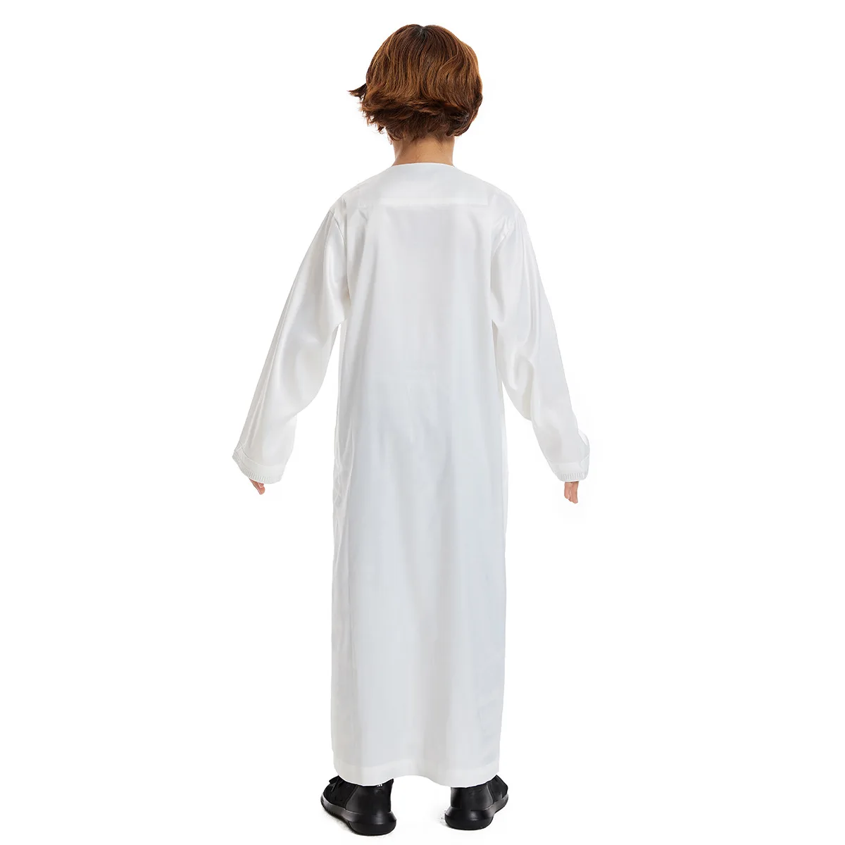 2024 saudita arabo bambini Robe Zipper Ramadan Eid Jubba Thobe uomini musulmani bambini vestono Dubai turco Abaya ragazzi abbigliamento islamico