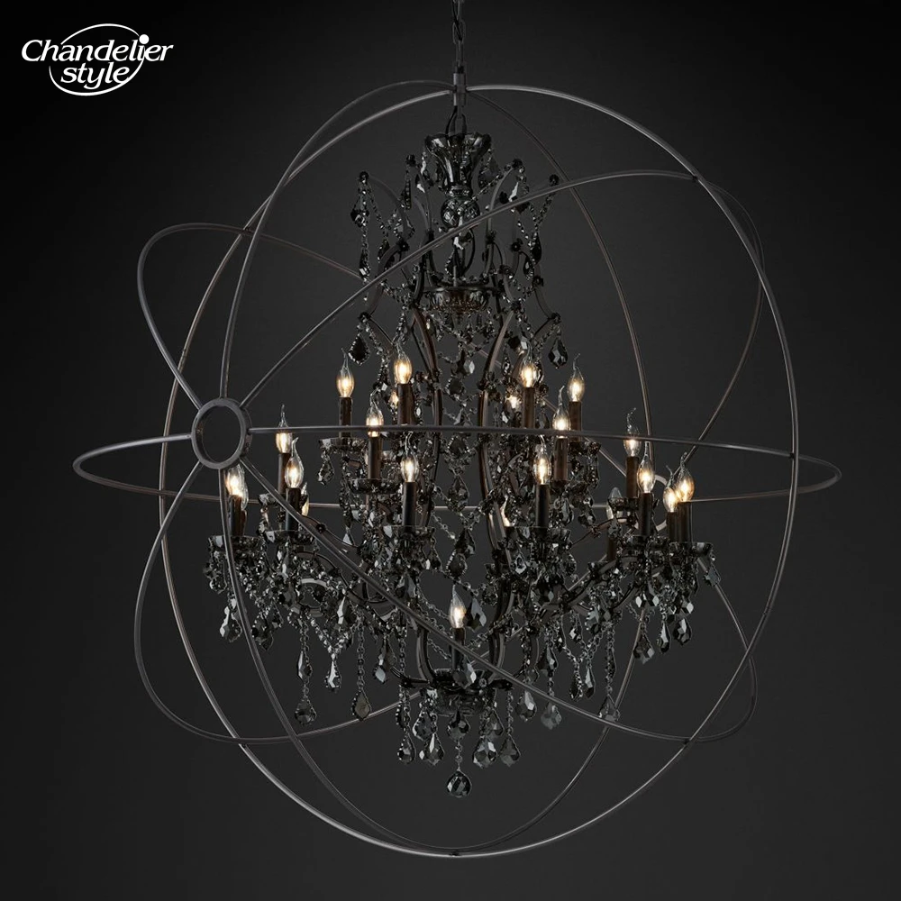 

Modern Crystal Chandeliers Foucault's Orb Chandelier Candle Living Room Bedroom Dining Room Pendant Lights Fixture