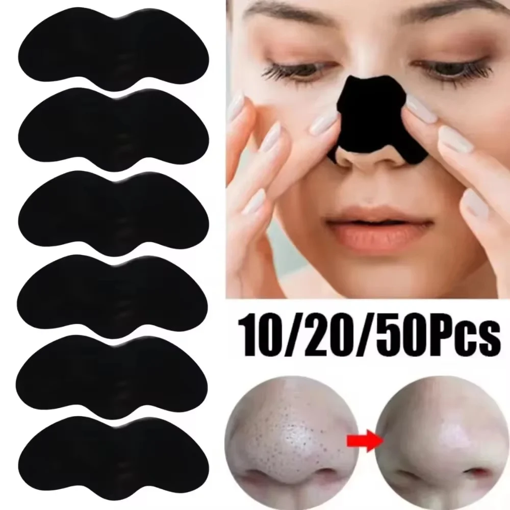 10/20/50/100PCS Nose Blackhead Remover Mask Shrink Pore Acne Treatment Sticker Black Dots Strips Nose Deep Cleansing Skin Care