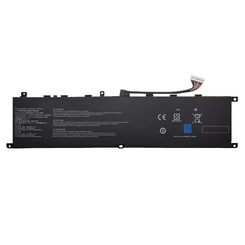 BTY-M6M 15.2V 95Wh 6250mAh Laptop Battery for MSI Creator 15 A10SET-078TR Stealth 10SF-462TR 10SFS-007CN/064I