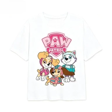 2026 Paw Patrol Custom Parent-child Pure Cotton T-shirt, Comfortable, Breathable, High-quality Ins Y2k