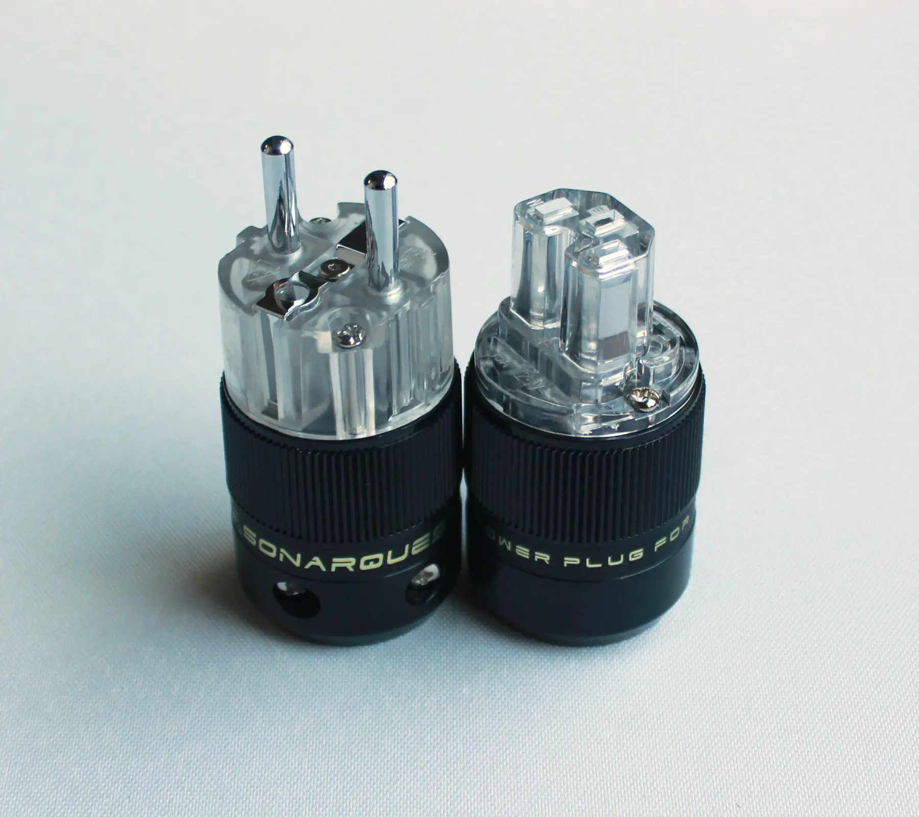 Rhodium Plated HIFI EU Male & Female IEC High Quality Diy Connector