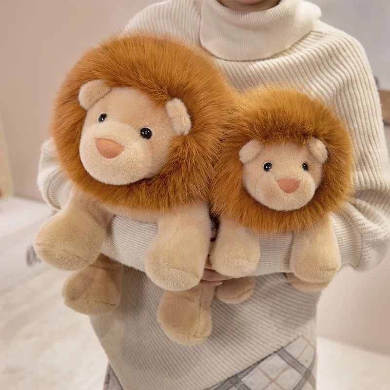

Fluffy Mane Lion Plush Toy Soft Stuffed Animal Doll Cute Cuddly Lion Plushie Birthday Gift Home Bedroom Decor Throw Pillow