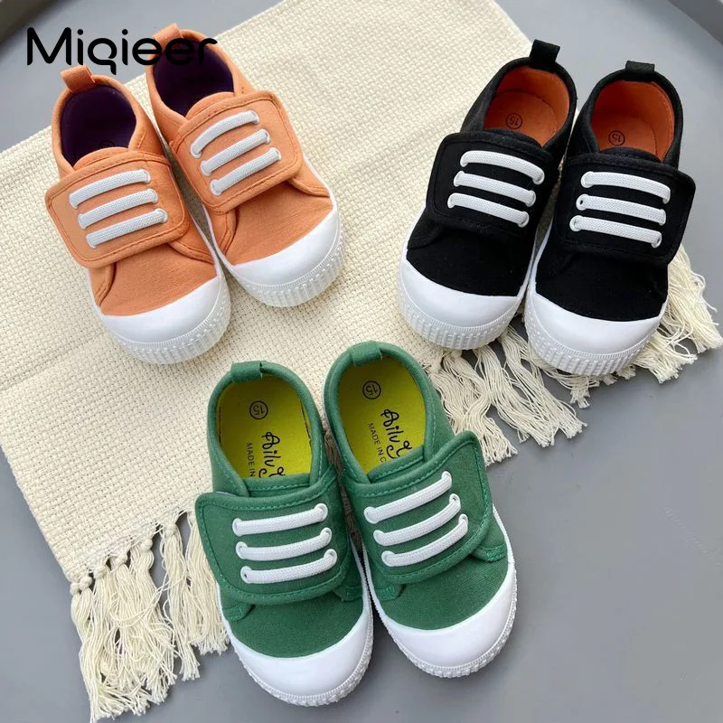 Kids Canvas Shoes 2022 New Design Sneakers For Boys Girls Toddler Baby Walking Casual Shoes Anti Skid Fashion Flat Footwear