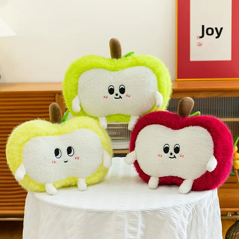 Cute  Shaped Plush Pillow Red And Green Apples Window  Cushion Polyester Fiber Filled Home Decorative Pillow