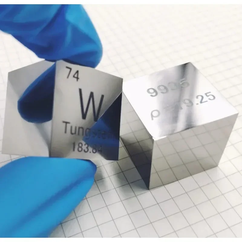 1 inch wolfraam W kubieke periodiek systeemkubus 99,95% puur wolfraam kubisch metaal geschenk zeldzaam metaal wolfraam elementblok op volledige grootte