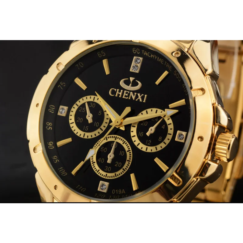 Hot Koop Chenxi Horloge Mode Paar Horloges Luxe Gold Quartz Horloges Mannen Vrouwen Casual Sport Horloges Relogio Masculino