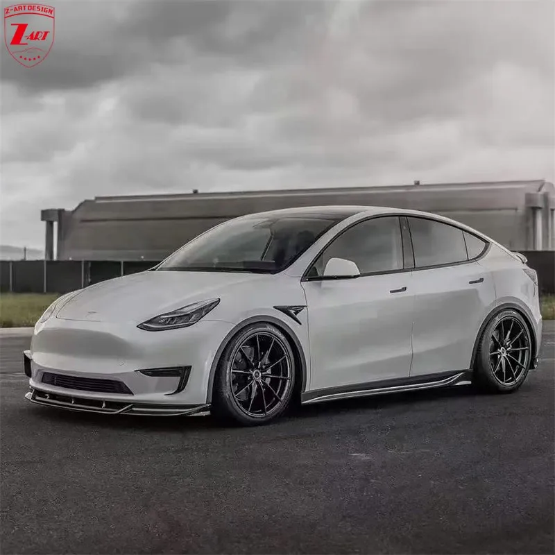 Z-ART V Carbon Fiber Body Kit for Tesla Model Y Carbon Fiber Aerokit Carbon Fiber Front Lip +Side Skirts+Rear Diffuser+Spoiler