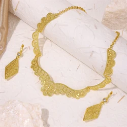 Arabian Bridal Necklace Earring Set Algerian Style Fashion Jewelry