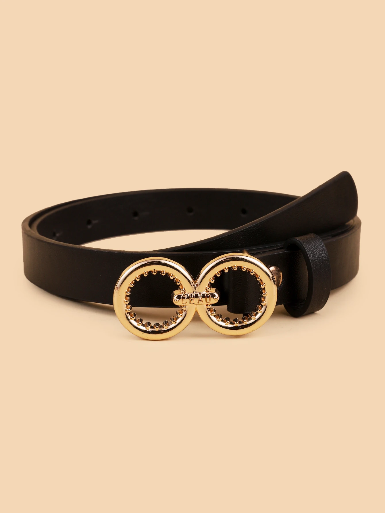 

1 шт., новый модный женский ремень с двойной петлей и пряжкой, высококачественный джинсовый ремень из искусственной кожи, платье, декоративный ремень, универсальный для четырех сезонов