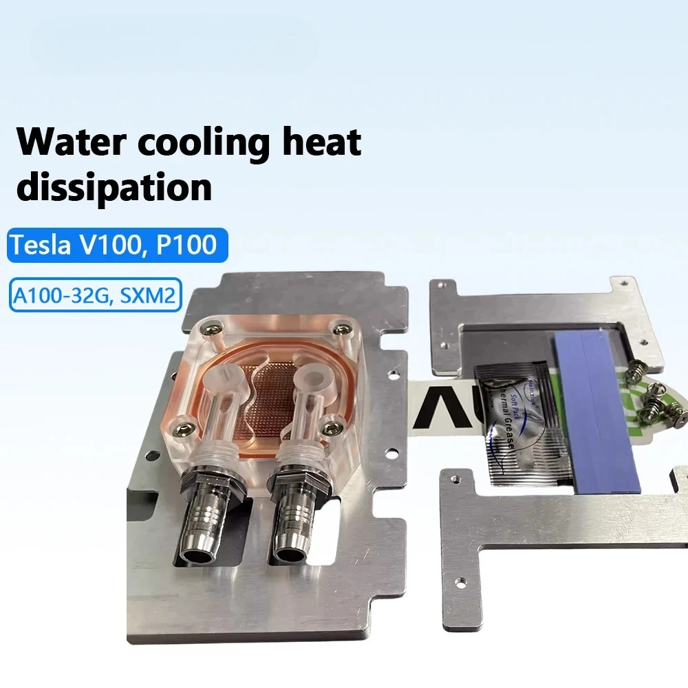 Cooler Cooling Block Purple Copper Water-cooled GPU Heat Dissipation Water Cooler Radiator -Nvidia Tesla V100 P100 A100-32G SXM2