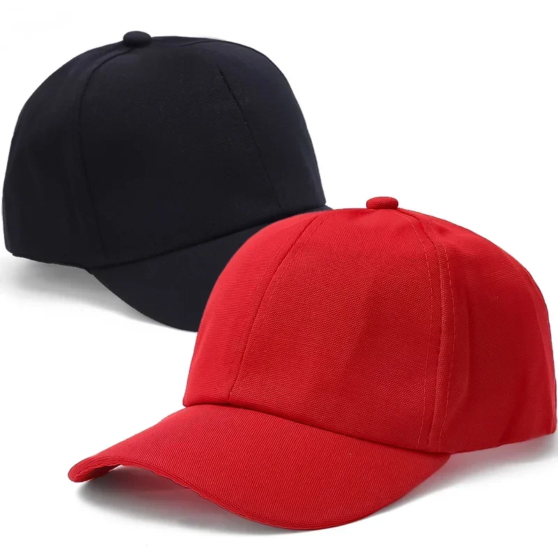 Men Women Black Hat Solid Color Baseball Cap Snapback Versatile Outdoor Sunscreen Hats Fitted Casual Sport Hip Hop Peaked Cap