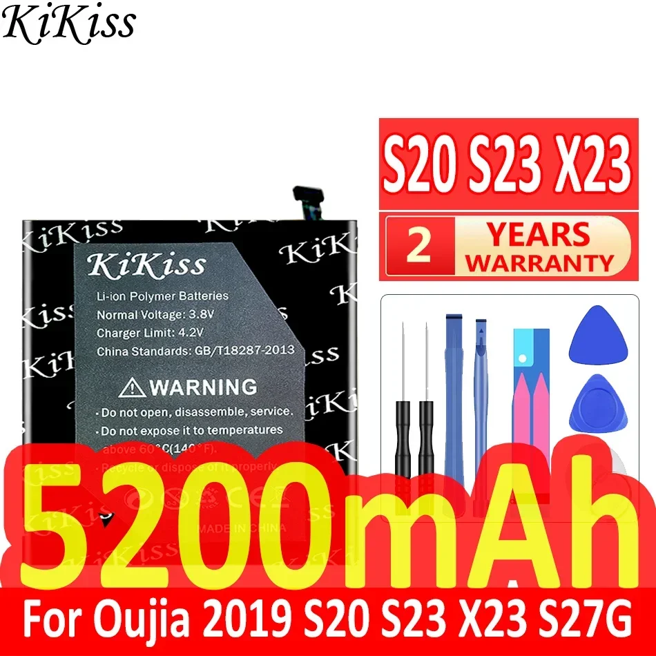 

Мощный аккумулятор KiKiss 5200 мАч S 20 S 23 X 23 для Oujia 2019 S20 S23 X23 S27G, аккумуляторы для мобильных телефонов