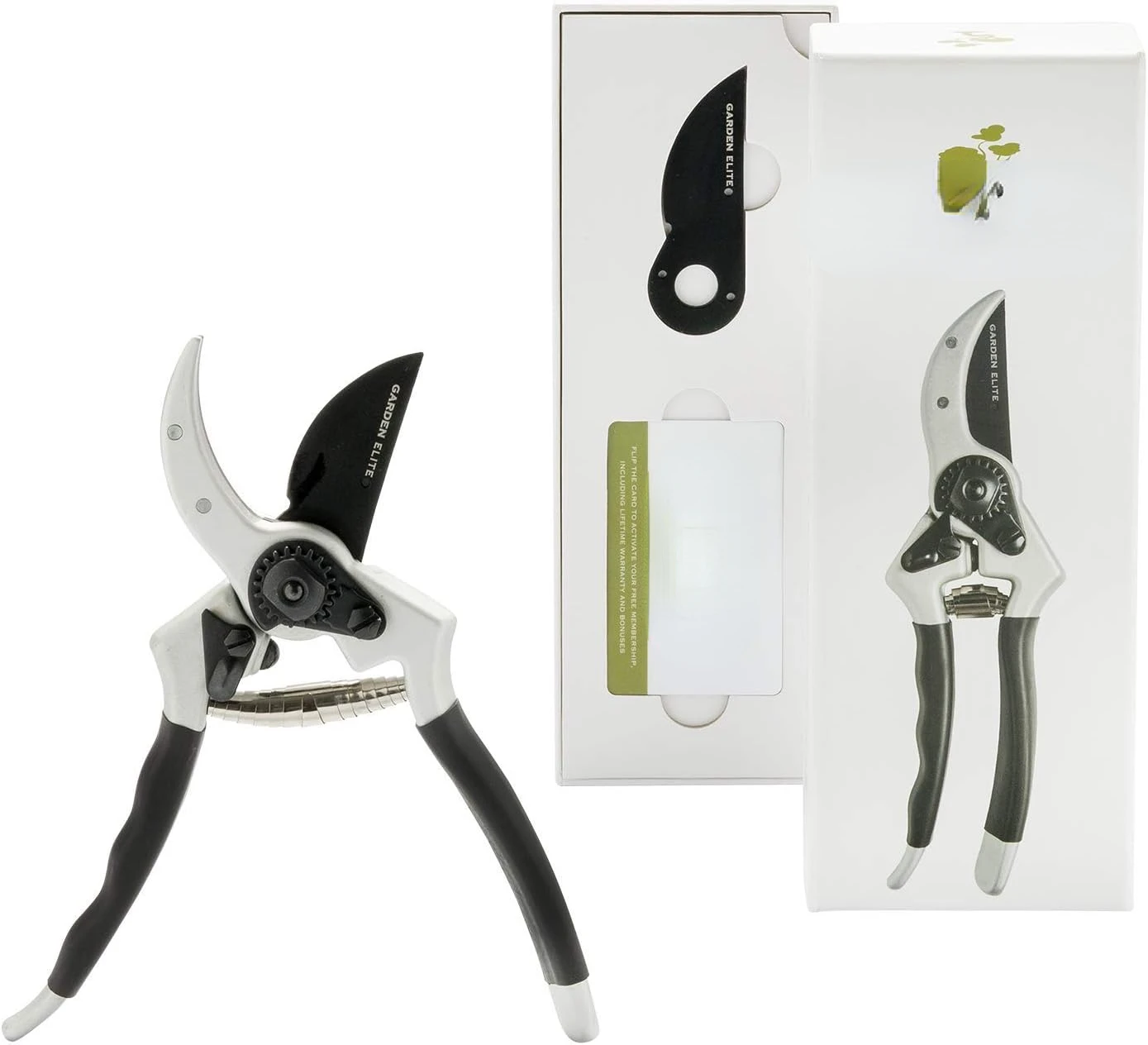 

Sharp Bypass Pruning Shears - Lifetime Replacement - Free Extra Blade, Spring & eBook - Japanese Steel - Premium Hand Pruner