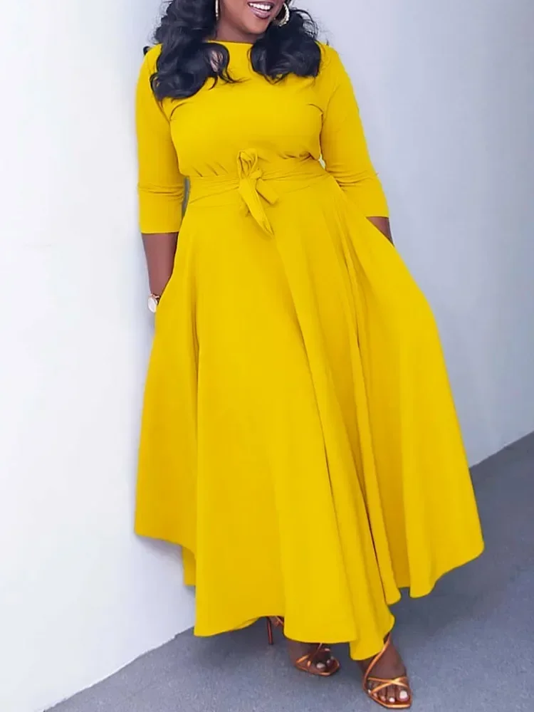 Африканские платья для женщин, элегантное мусульманское платье из полиэстера, абайя, дашики, халат, кафтан, длинное платье макси, турецкая Африка, новинка 2023, новинка