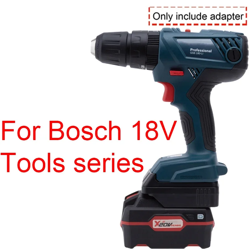 Adapter for Bosch 18V Li-ion tools to Converts to Lidl Parkside X20V Li-ion battery adapter power tool accessories