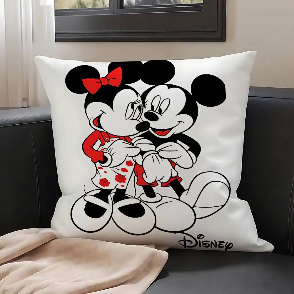 Mickey Minnie Mouse Case Plush Fabric Soft Pillowcase Double Sided Print Cushion Cover Household Gifts view 6