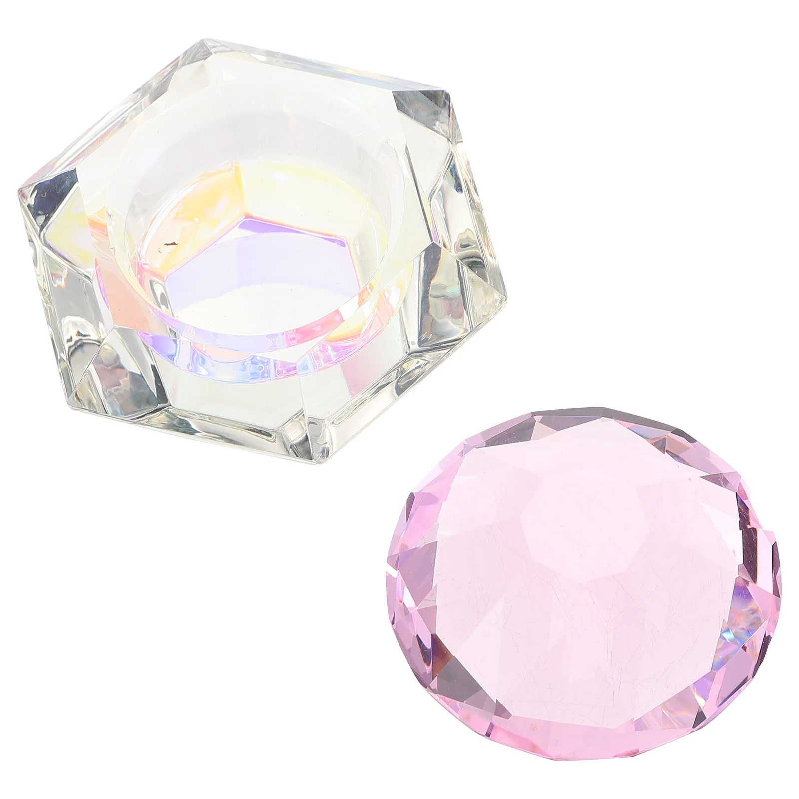 Kristall Lotus Nail art Tasse Schüssel Glas Behälter Für Acryl Flüssigkeit Pulver Maniküre Werkzeug Kit Gericht Nail art Liefert