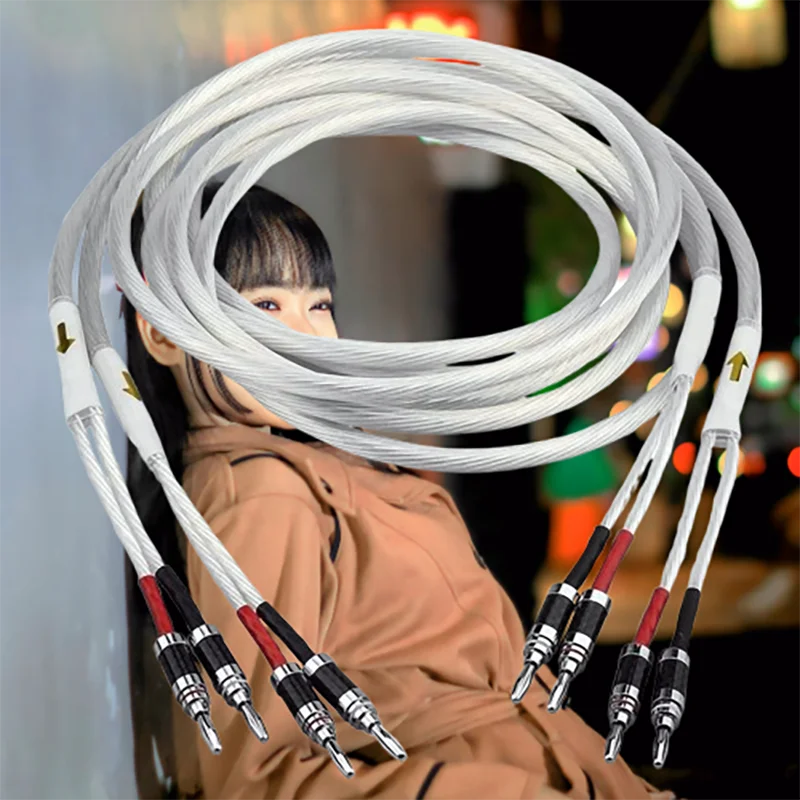 

Reference-Grade 5N Silver-OFC Biwire Cable - Dual Banana Plug & Triple Shielding​