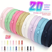 One set = 4.5 meters zipper + 10 zipper heads, No. 3 nylon zipper, slider of the same color as the zipper, zipper for clothing