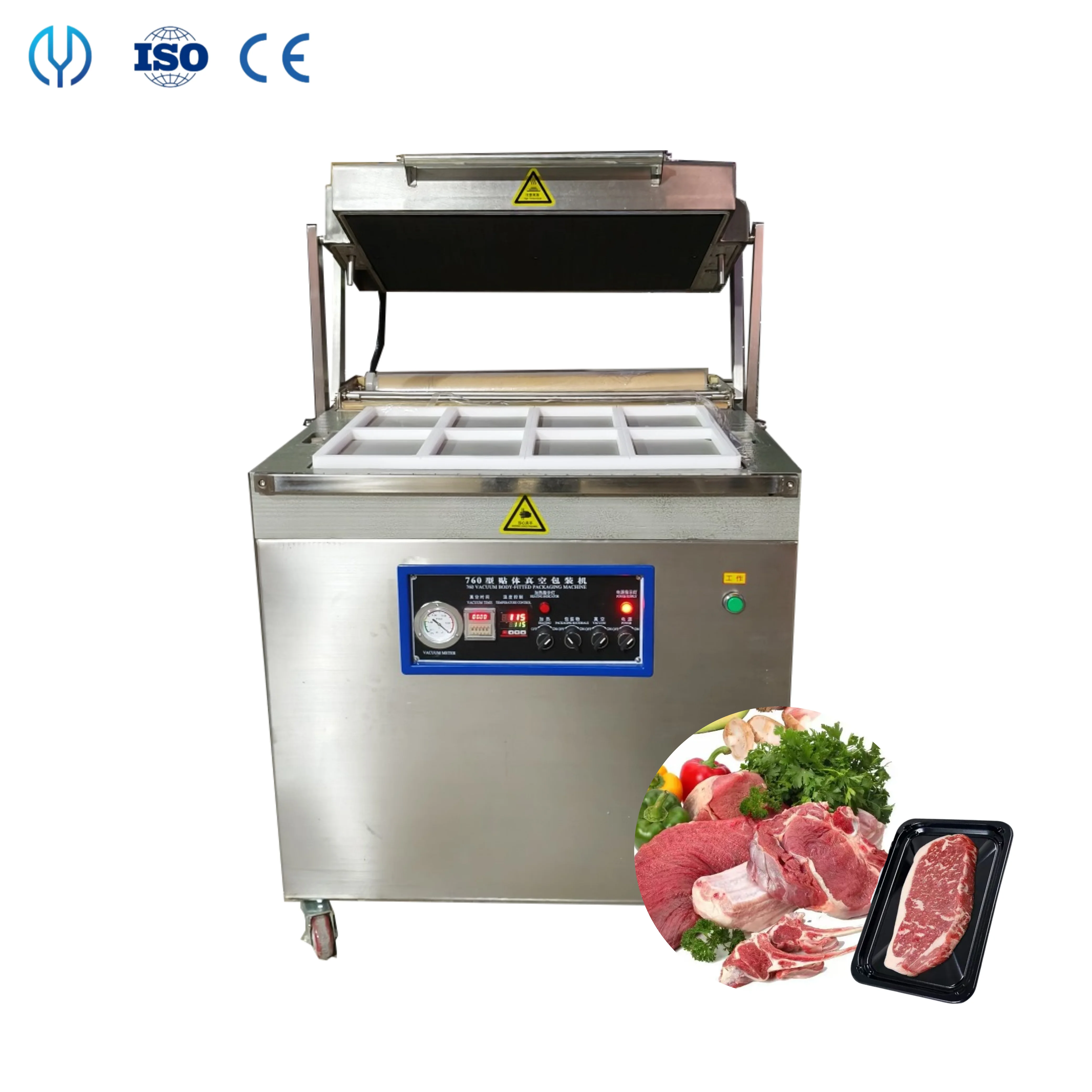Packing Machine for Cheese  Tray Sealing /Beef Skin  Stretch Film Packaging Machine /Food Vacuum Sealer