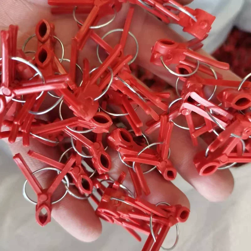 Vegetable Grafting Clips - Round Mouth Flat Mouth Plastic Eggplant Grafting Clips Suitable for Cucumbers Watermelons Melons