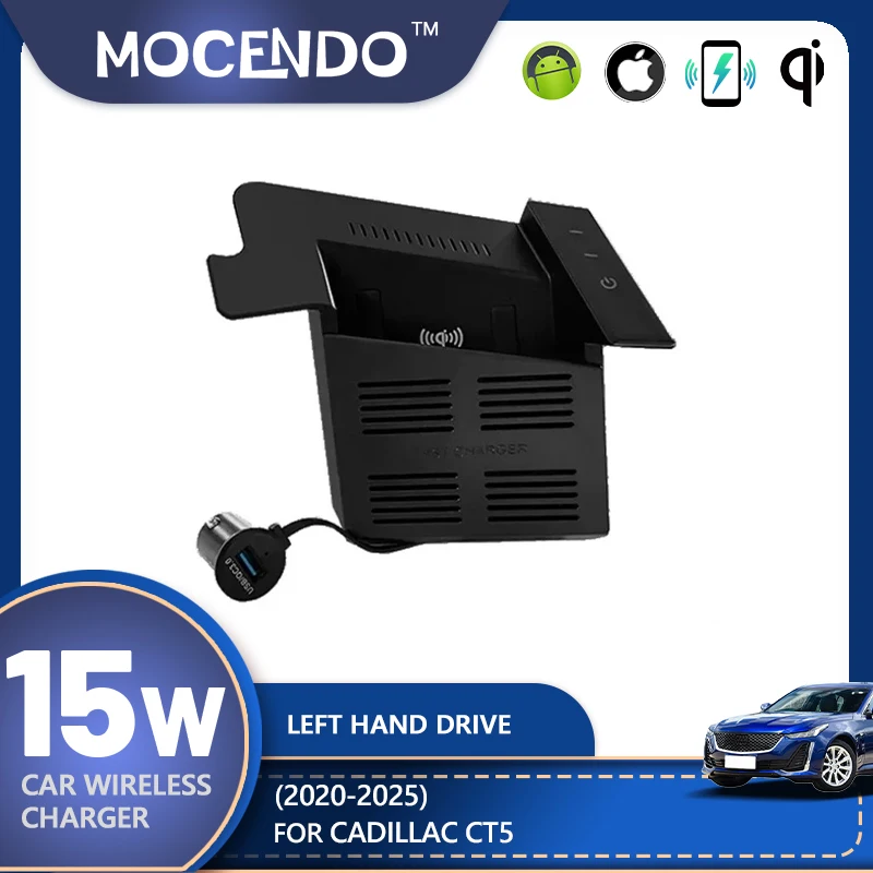 

For Cadillac CT5 2020-2025 car qi wireless charger mobile phone fast charging board holder car accessories car tools