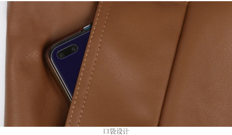 Nerazzurri Spring Autumn Short Brown Black Soft Light Faux Leather Jackets for Women Belt Lapel Casual Loose Korean Fashion 2022