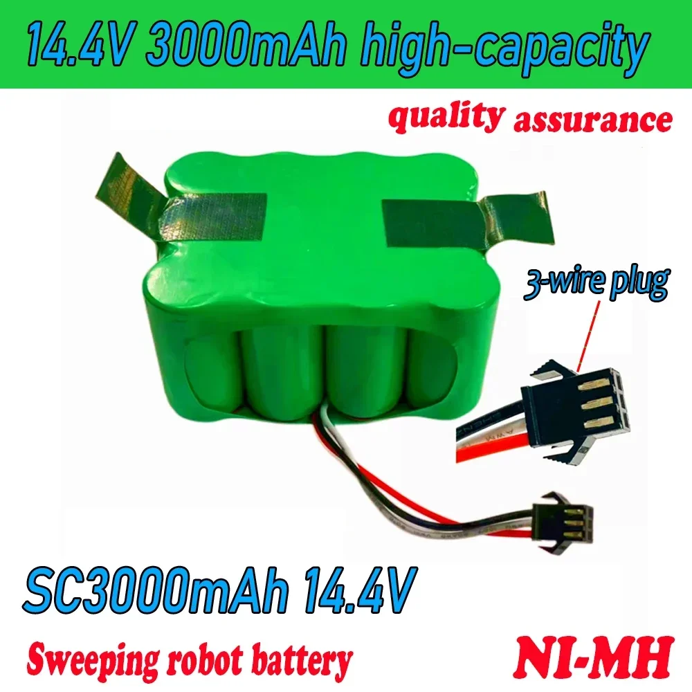 14.4 V Nickel Hydrogen Replacement Battery,3000mah,Used For Sweeping Robot Series KV8,xr210,xr110,xr210a,Etc