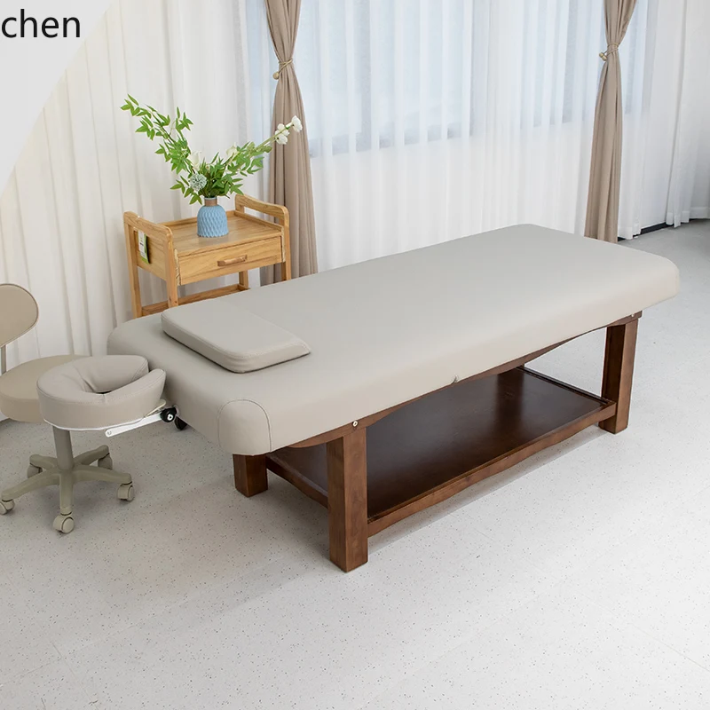HT solid wood high-end beauty salon moxibustion beauty bed
