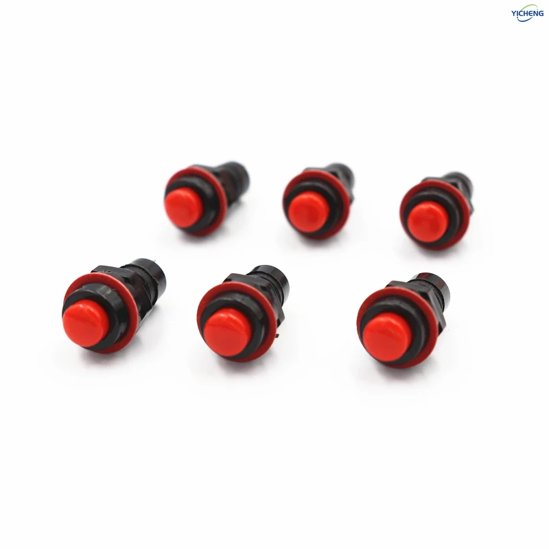 12pcs 10mm Push Button Switch Momentary / Self Locking Button Switch miniature,Welded 150mm cable,select,customizable length