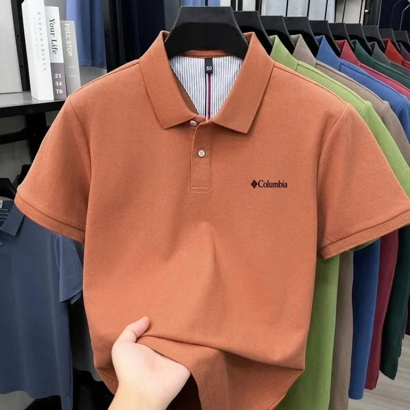 100% reine Baumwolle 2026 High-End Marken Herren Kurzarm-Poloshirt Sommer Mode Luxus Logo Besticktes Golf-Oberteil Lässiges T-Shirt – Detail 12
