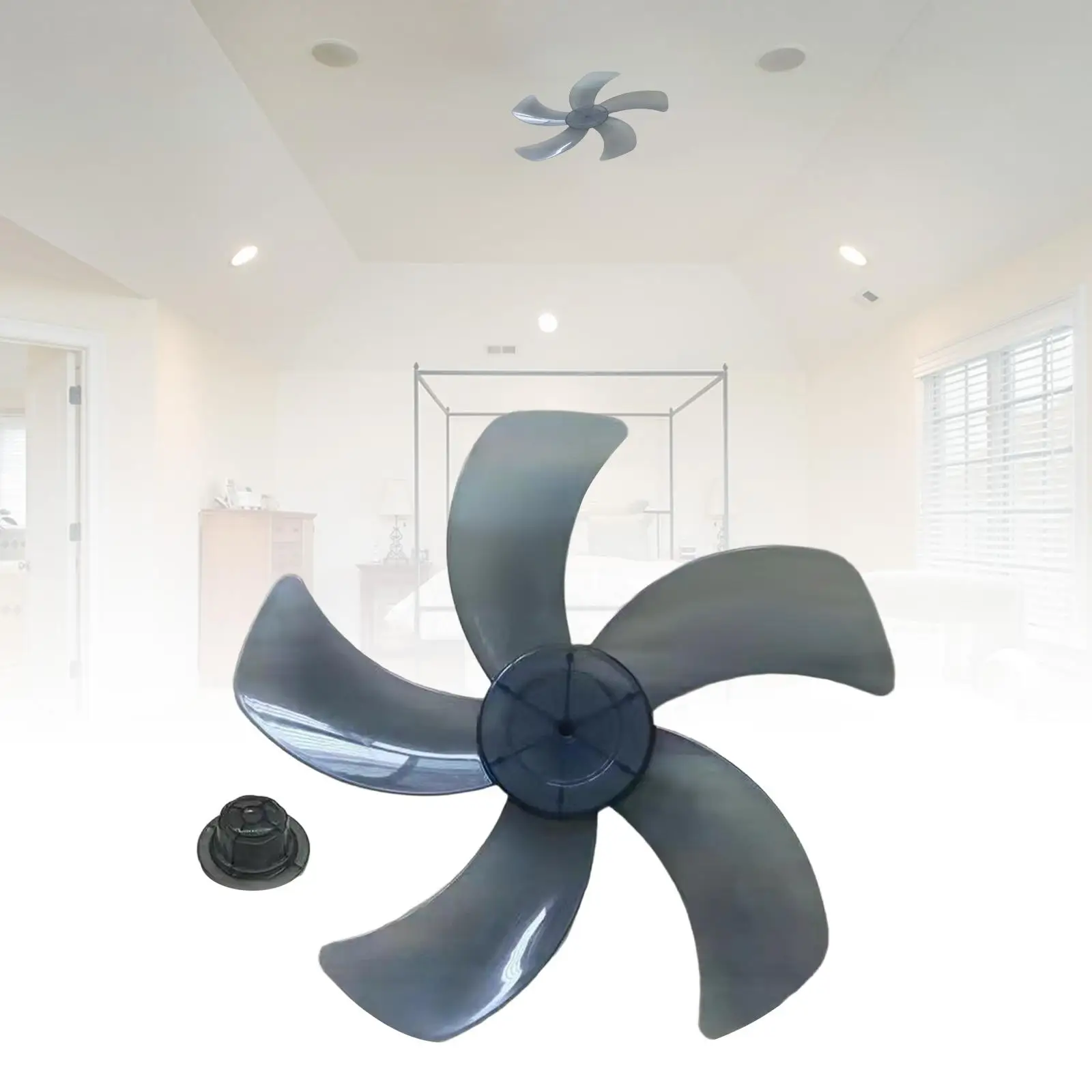 Enhanced Cooling Fan Replacement Plastic Blade Universal Stand Table Fan Part for Household and Office Use