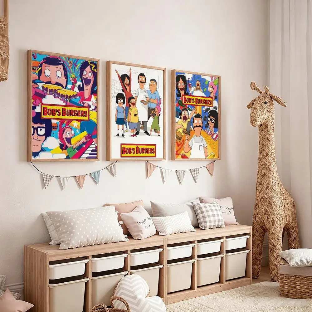 anime Bob's Burgers Poster Poster Pastel Cozy Aesthetic HD Poster Wall Art Print For Bedroom Dorm Room Decor Teen Girls Gift