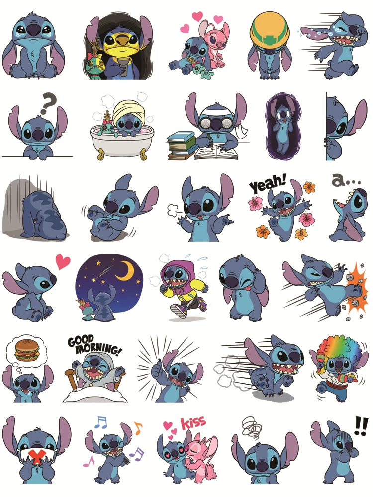 Disney lovely Stitch Iron on patches DIY Sewing thermo-stickers for children stripes appliques