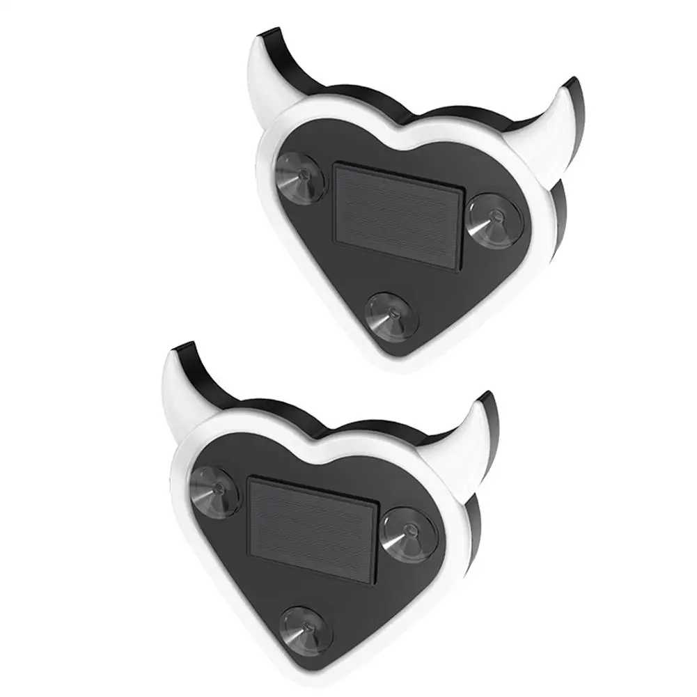 

Car Solar Triangle Window Devil Heart-shaped Light Atmosphere Light Rechargeable Interior Wiring Free LED Atmosphere Lamp