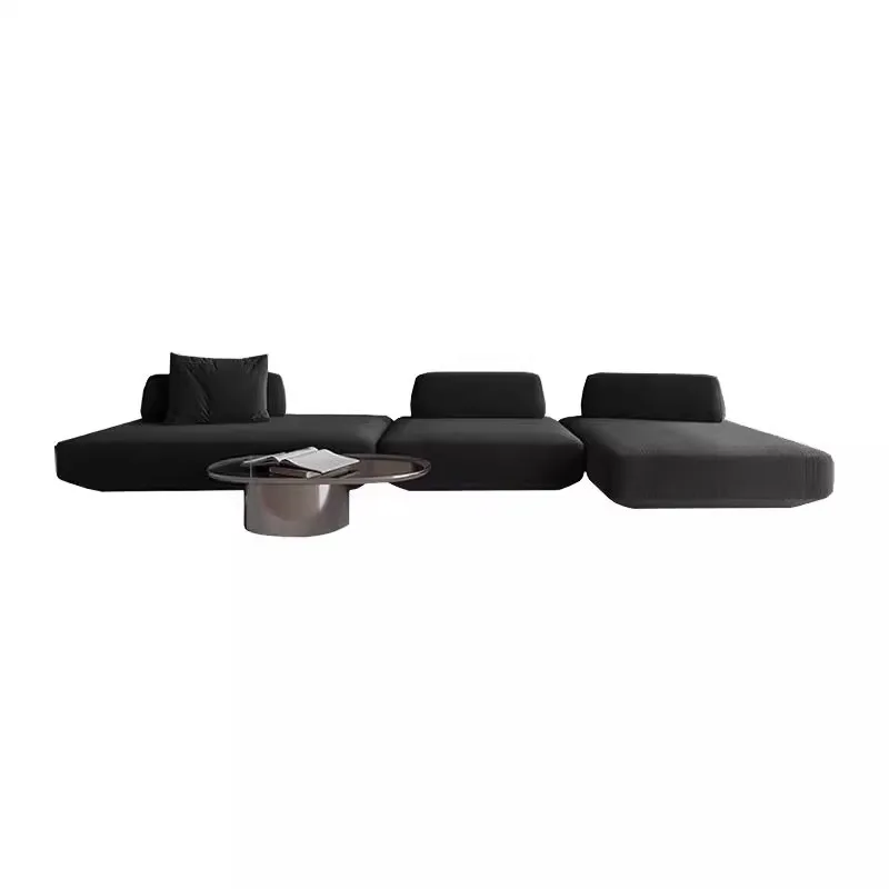 Small apartment free combination Double-sided horizontal hall Living room Island square without armrest Mountain cloth sofa