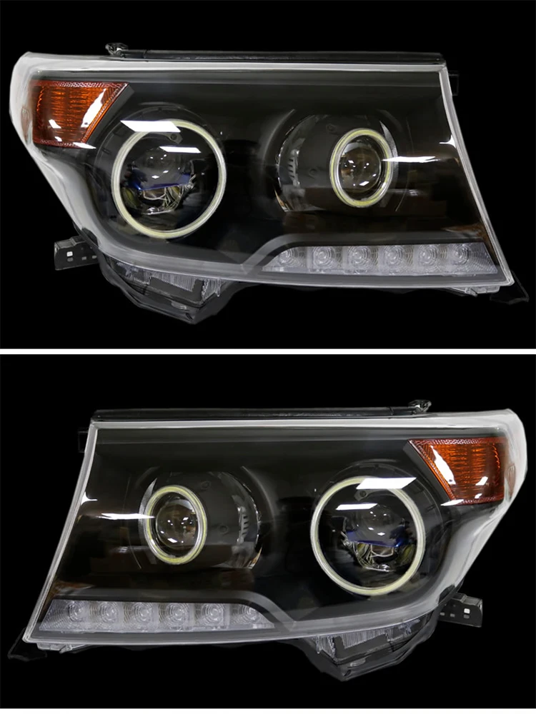 Lampu depan LED penuh kustom untuk Toyota LC200 bi-xenon lampu depan lensa proyektor dengan DRL