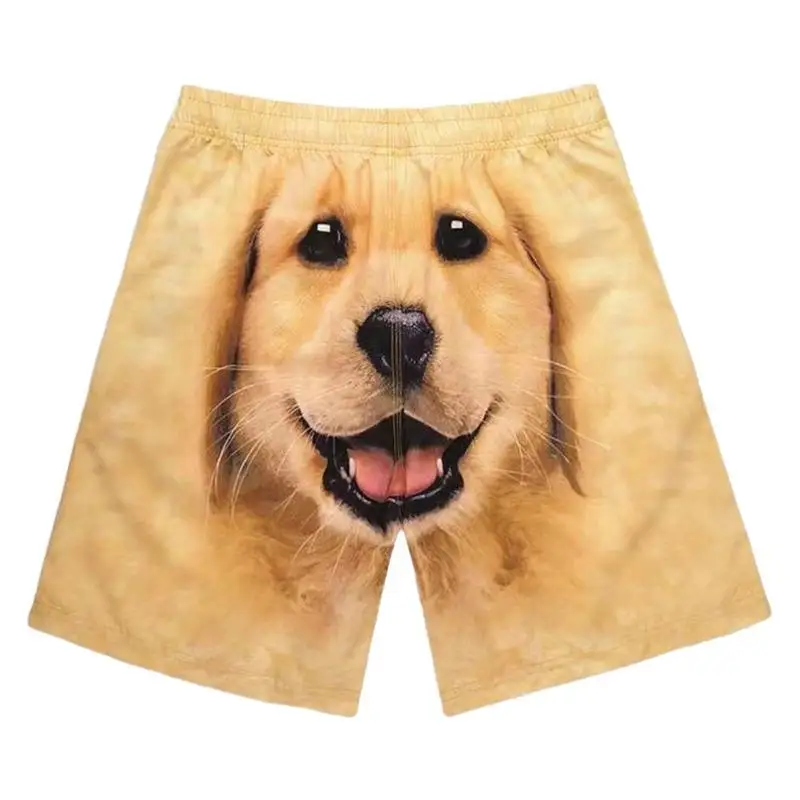 Pantalones cortos de playa, Bañador con estampado de perro, ropa de baño divertida, Verano