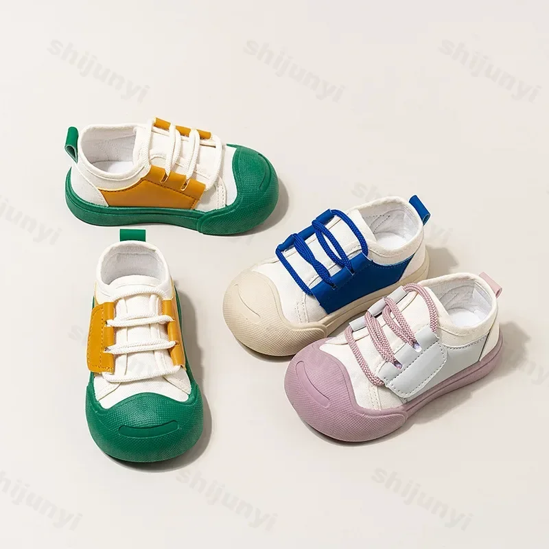 

Autumn Children's Tennis Shoes Korean Style Trend Fashion Canvas Boys Girls Sport Shoes Non-slip Soft-soled Sneakers Board Shoes
