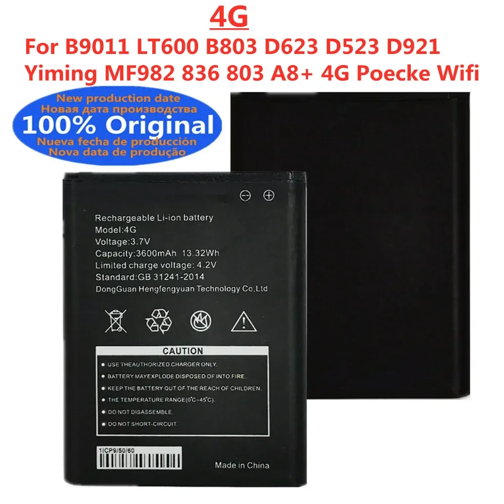 New 100% Original B9011 Battery For B803 LT600 D623 D523 D921 Yiming MF982 836 803 A8+ 4G Poecke Wifi Router Battery Bateria