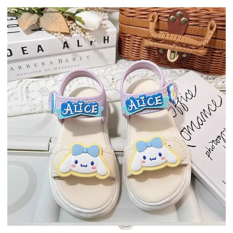 

Cinnamoroll Anime Kawaii Sanrio Sandals Shoes Cute Cartoon Kuromi Summer Princess Sports Slippers Lovely Gifts for Kids