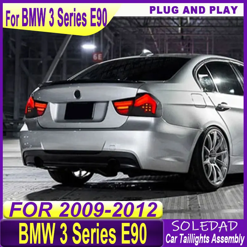 Car RGB taillights For BMW 3 Series E90 2009 2010 2011 2012 Rear Dynamic Turn Signal Start-up Animation Car Lamp Assembly