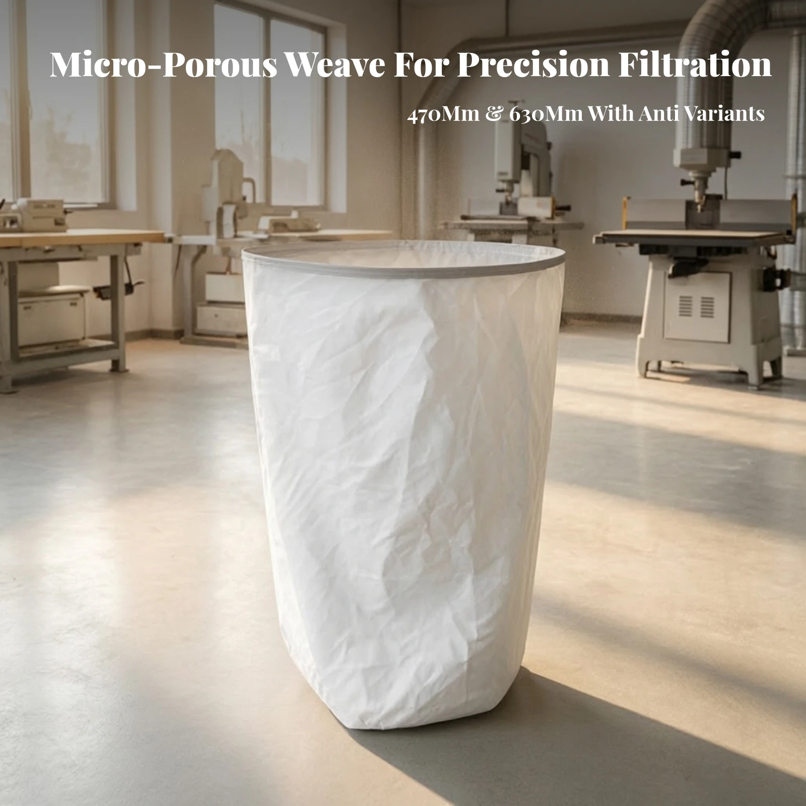 Dust Collector Cloth Bag Industrial Replacement Filter Bag High-Efficiency Compatible for Woodworkers, Woodworking, Workshops