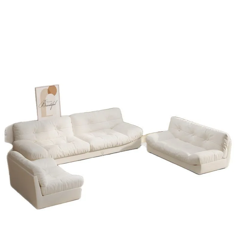 

Cloud fabric sofa, new in the living room, small modern simple recliner