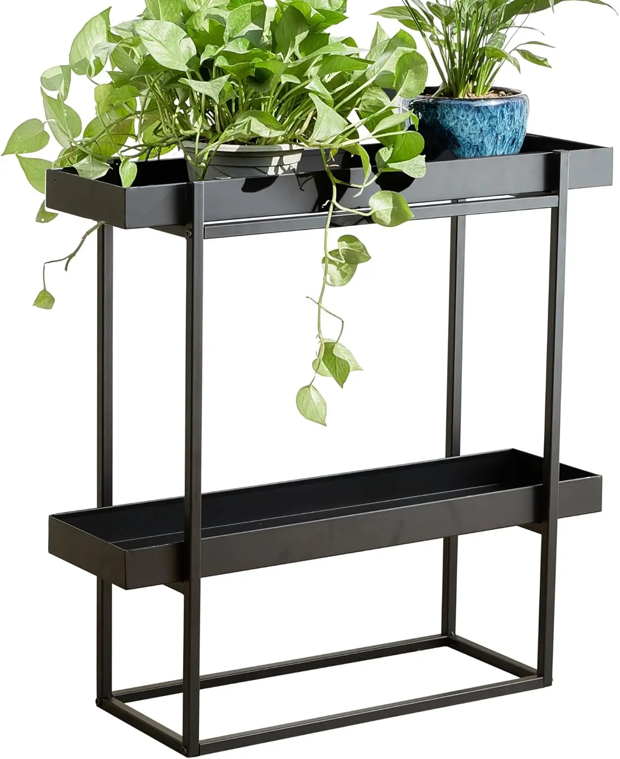 屋内および屋外の植物スタンド、29x9x28インチ、家庭およびオフィスの装飾用の植物棚、芝生、パティオ、ボール用の狭い植物スタンド