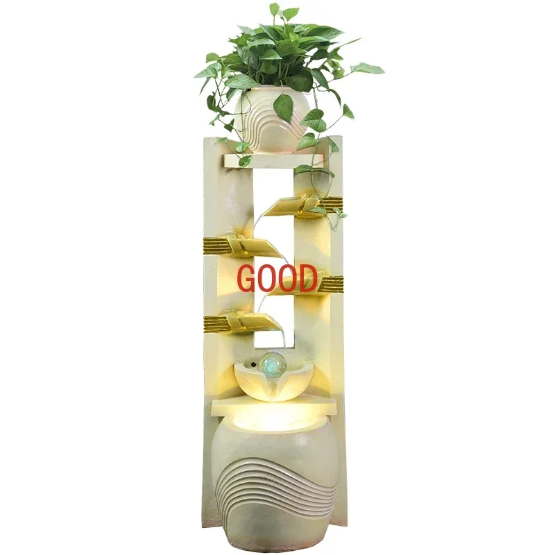 Circulation Water Fountain Rockery Fish Tank Landscape Humidifier Fortune Floor Ornaments