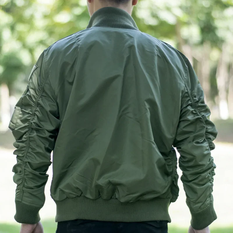 MA1 Bomber Jackets Men Waterproof Pilot Baseball Coat Male Army Air Force Stand-collar Big Pocket Causal Jacket Autumn Spring